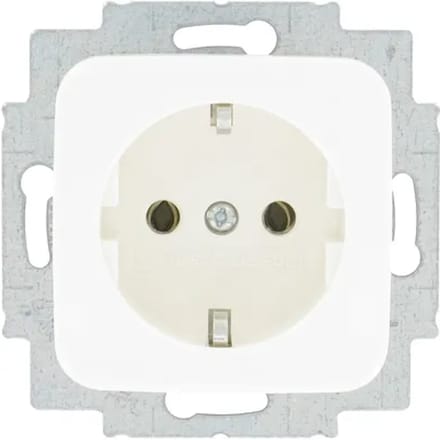 Busch Jaeger Inbouwstopcontact Si Reflex Met Aarde (randaarde) 1-polig Wit Ip20
