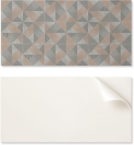 Decoratief zelfklevend vinyl wandpaneel 100x50 cm met geometrisch driehoekspatroon