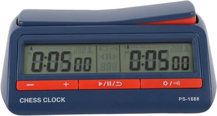Digitale Schaakklok - Schaak Timer - Toernooi Spel - 8 Timingmodi - 138 x 96 x 32 mm - Zwart