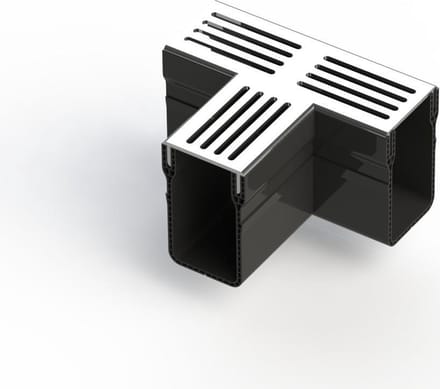 Black Beauty Perfect Drain 65/100 T-stuk alu designrooster