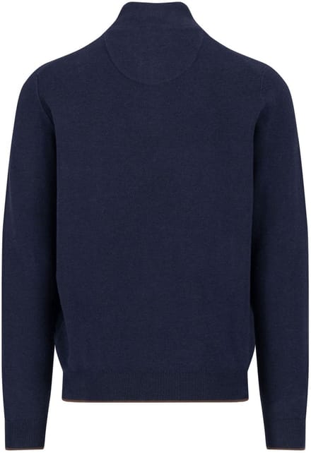 Fynch-Hatton - Half zip trui - Heren - XL - Blauw - Katoen - 1514-219