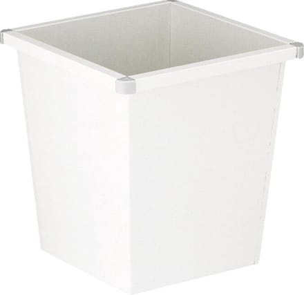 V-part - Vierkant tapse papierbak - Steel - grijswit (R9002) - Prullenbak