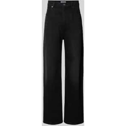 High waist baggy jeans met labelpatch