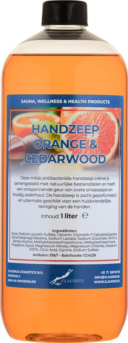 Handzeep Sweet Orange & Cedarwood 1 liter