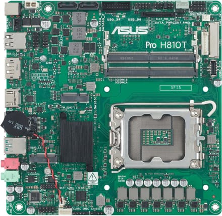 ASUS PRO H810T-CSM Moederbord - Intel H810 - Intel LGA1851 - DDR5 RAM - Mini-ITX