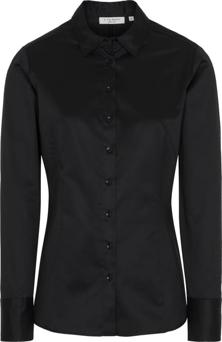 ETERNA dames blouse slim fit - zwart