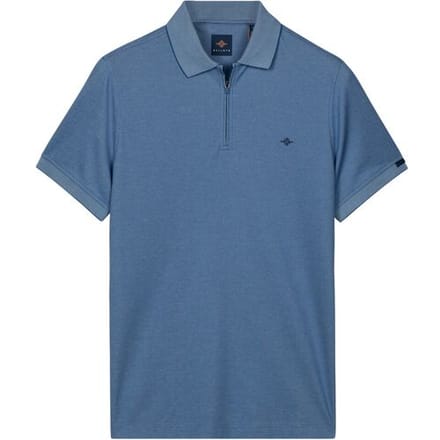 Baileys Polo Subtle Two-Tone Zip Collar Cloud Blue / male