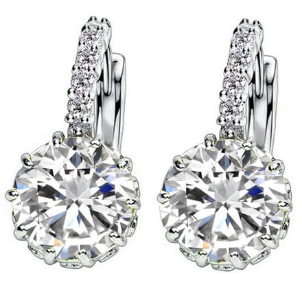 Victorious Dames Oorbellen – Bergkristal – Zilver – 2cm