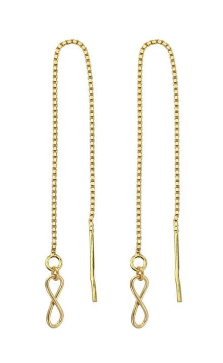 ARLIZI 1854 Doortrekoorbellen infinity symbool - verguld - 6 cm