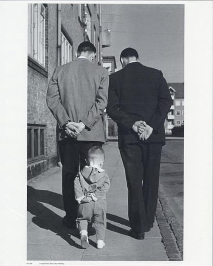 Mini zwart-wit poster - Walking Around - Keystone Paris - 24x30 cm