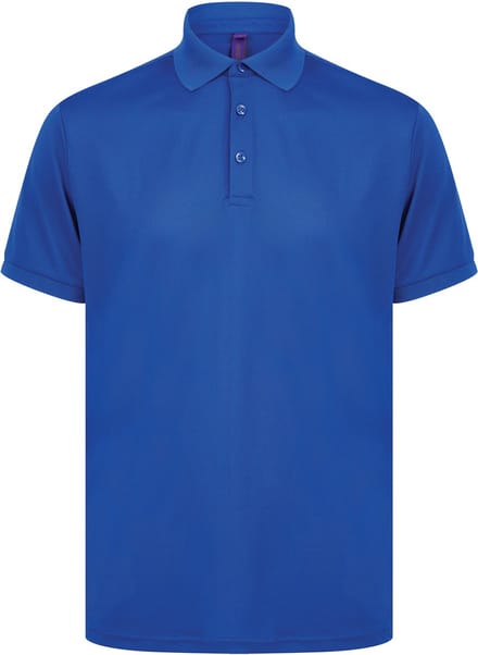 Henbury Herenpolo in gerecycleerd polyester H465 - Royal - S