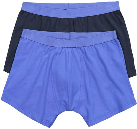 Men Plus - Heren - Midpants FLEXLASTIC® Buik-Fit set van 2 onderbroek - Azuurblauw - Maat L