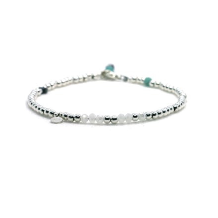 Heaven Eleven - meisjes enkelbandje 925 zilver 3,5mm WIT - 19 cm