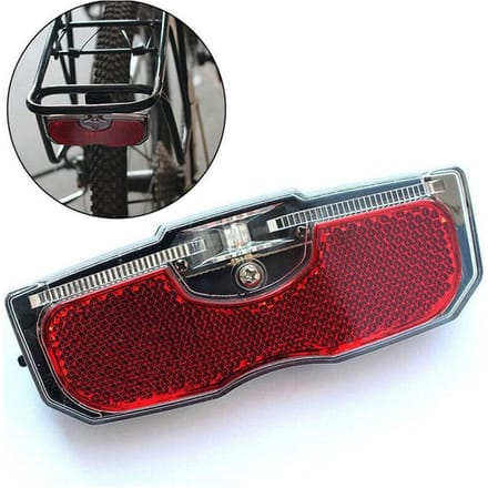 Fietsen Fiets Achterreflector Achterlicht (zonder batterij) Voor bagagerek gray
