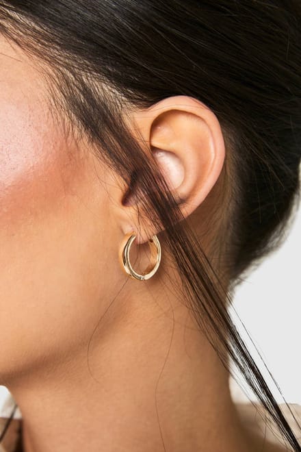 boohoo Dames 3-pack gouden hoepeloorbellen