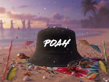 Poah Bucket Hat | Black | Maat XL