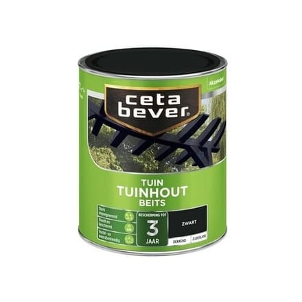 Cetabever - Tuinbeits Tuinhout Dekkend - Zwart - 750 Ml