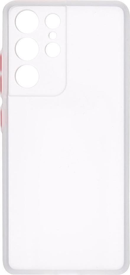 Shop4 - Samsung Galaxy S21 Ultra Hoesje - Harde Back Case Transparant Wit