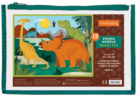 MUDPUPPY Puzzel - Dino Park - 36X28Cm - 12 Stukken - 2 Jaar
