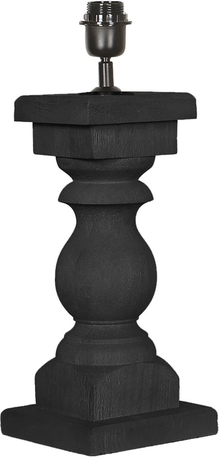 by Mooss - Tafellamp - Baluster - Hout - Zwart - 35cm