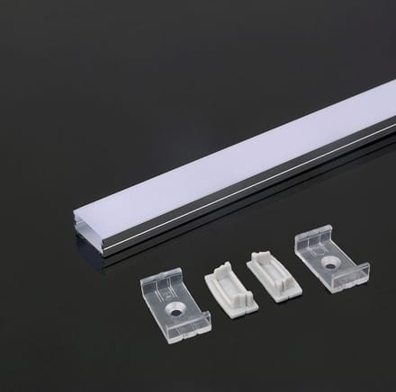 V-TAC VT-8108 LED-stripverlichting - Diffusormontageset - IP20 - Zilver - 2M