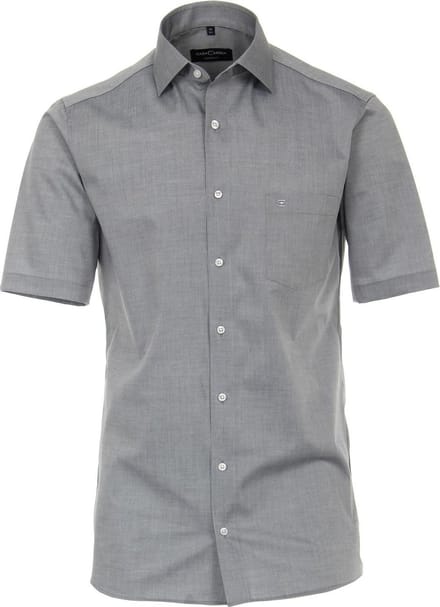 CASA MODA modern fit overhemd - korte mouw - grijs - Strijkvriendelijk - Boordmaat: 47 (EU maat: 3XL)