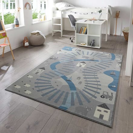 Hanse Home Vloerkleed 80 cm x 150 cm Railtrack Blauw