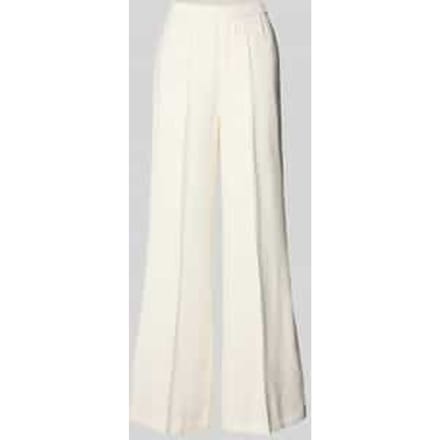 Wide leg stoffen broek met vaste persplooien