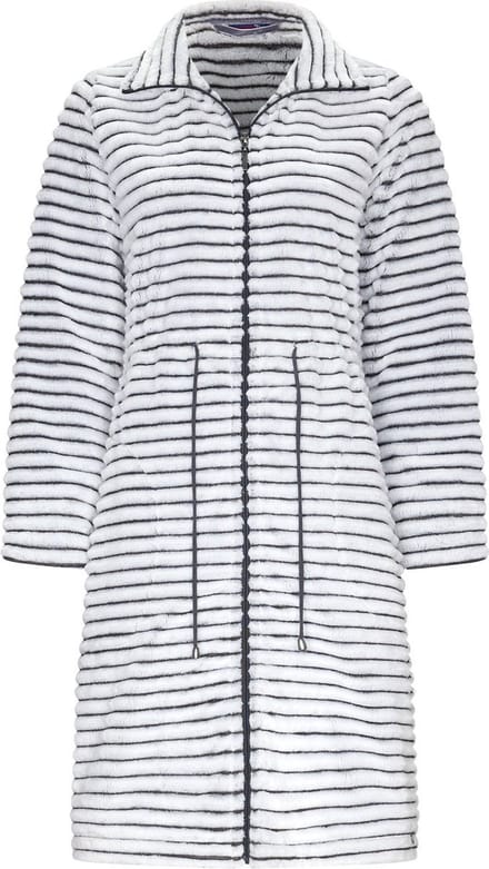 Fleece kamerjas met strepen Rosanna - Grijs - Maat - S