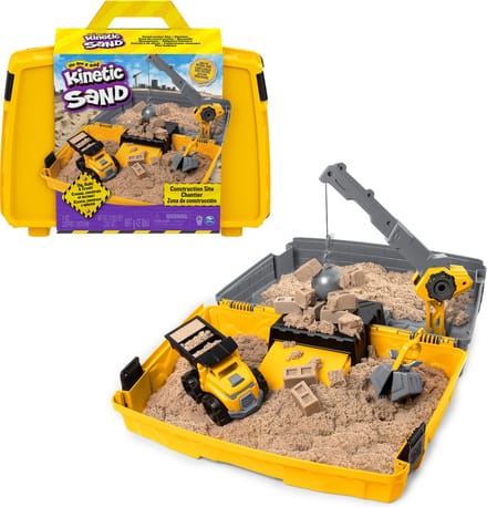 Kinetic Sand – Bouwplaatskoffer - 907g origineel Kinetic Sand