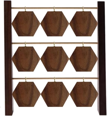 Sieraden Rack - Oorbel Organizer - Sieraden Presenteren - Houten Display - 10x10x10 mm - Eiken