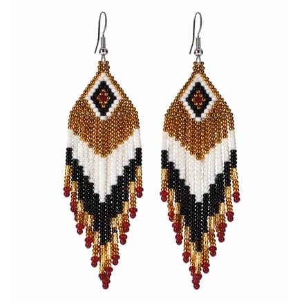 Marama Oorbellen Boho Goud - Natuurlijke Zaden - Lichtgewicht