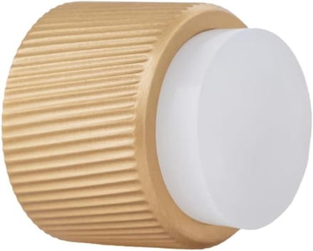 Deurstopper - Muurbeveiliging - Muren Beschermen - Gecanneleerde Textuur - 28x28mm - Mat Messing