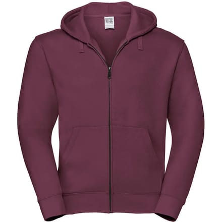 Authentic Full Zip Hoodie Sweatshirt 'Russell' Burgundy - L