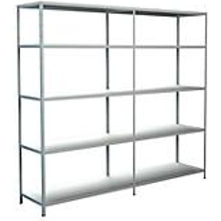 Legborden zonder grendels, H 2000 x B 2200 x D 500 mm, wit