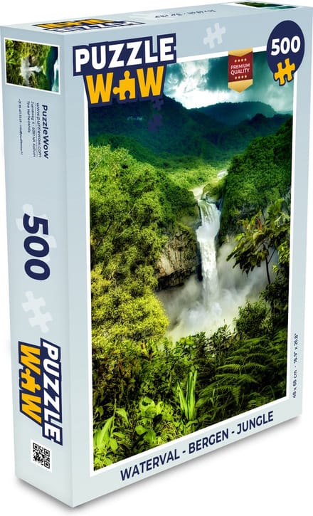 Puzzel Waterval - Bergen - Jungle - Legpuzzel - Puzzel 500 stukjes