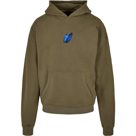 Mister Tee - Le Papillon Heavy Oversize Hoodie/trui - XS - Olijfgroen