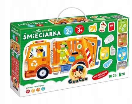 CzuCzu Moto Puzzel Vuilniswagen 2+ Jaar