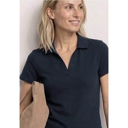 Poloshirt met korte mouwen en gespleten hals