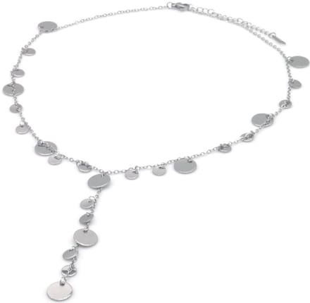Damesketting – RVS – Munten Design – Zilverkleurig – 40-45cm