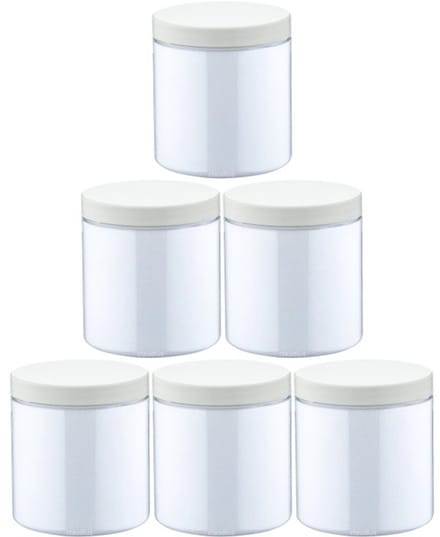 Scrubzout Kokos 300 gram - Pot met witte deksel - set van 6 stuks - Hydraterende Lichaamsscrub
