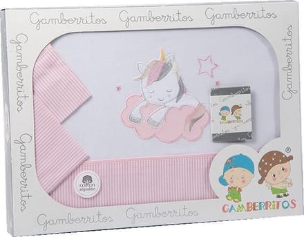 Gamberritos Beddengoed Unicorn Ledikant 80 X 120 Cm Roze