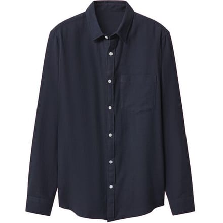ESMARA MEN Flanellen heren overhemd (Marineblauw, M)