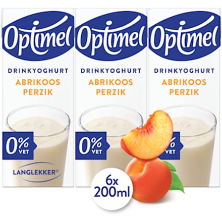 Drinkyoghurt Optimel Langlekker perzik abrikoos 20cl