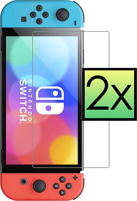 Screenprotector Geschikt voor Nintendo Switch Bescherm Glas Screen Protector - 2 PACK