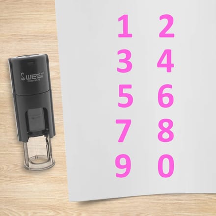 CombiCraft stempelset cijfers 0 t/m 9 roze