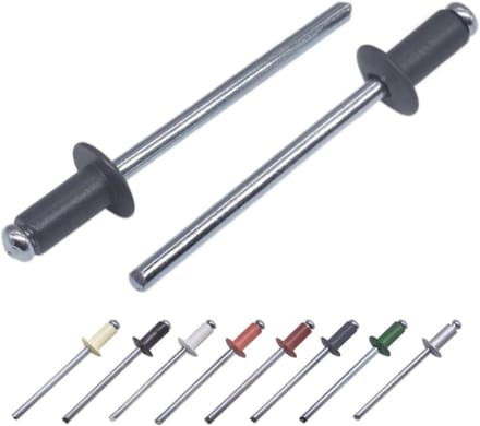 Pack van 100 Geschilderde Blinde Klinknagels 4,0 x 8 mm Koepelkop Aluminium