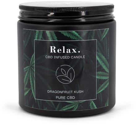 Candle-Brothers Geurkaars - Dragonfruit Kush - met CBD - gekleurd - was