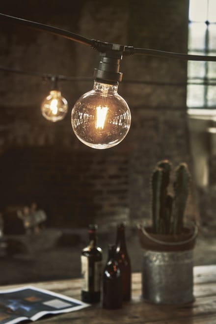 Prikkabel - G95 bol - E27 - 1W - Super Warm Wit <2200K - Filament - Helder