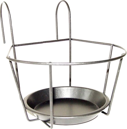 Esschert Design Bloempot - metaal - balkon hanger potten - 18 cm - Tuin/balkon decoraties